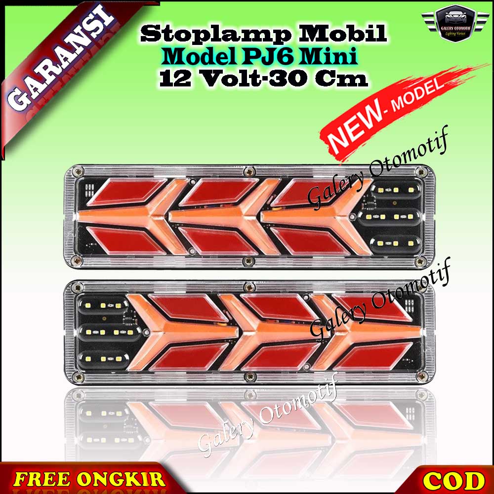 Lampu Variasi Stop lamp Stoplamp Rem Belakang Model ST 1238 Pj6 Mini Terbaru LED Running Raning Sein