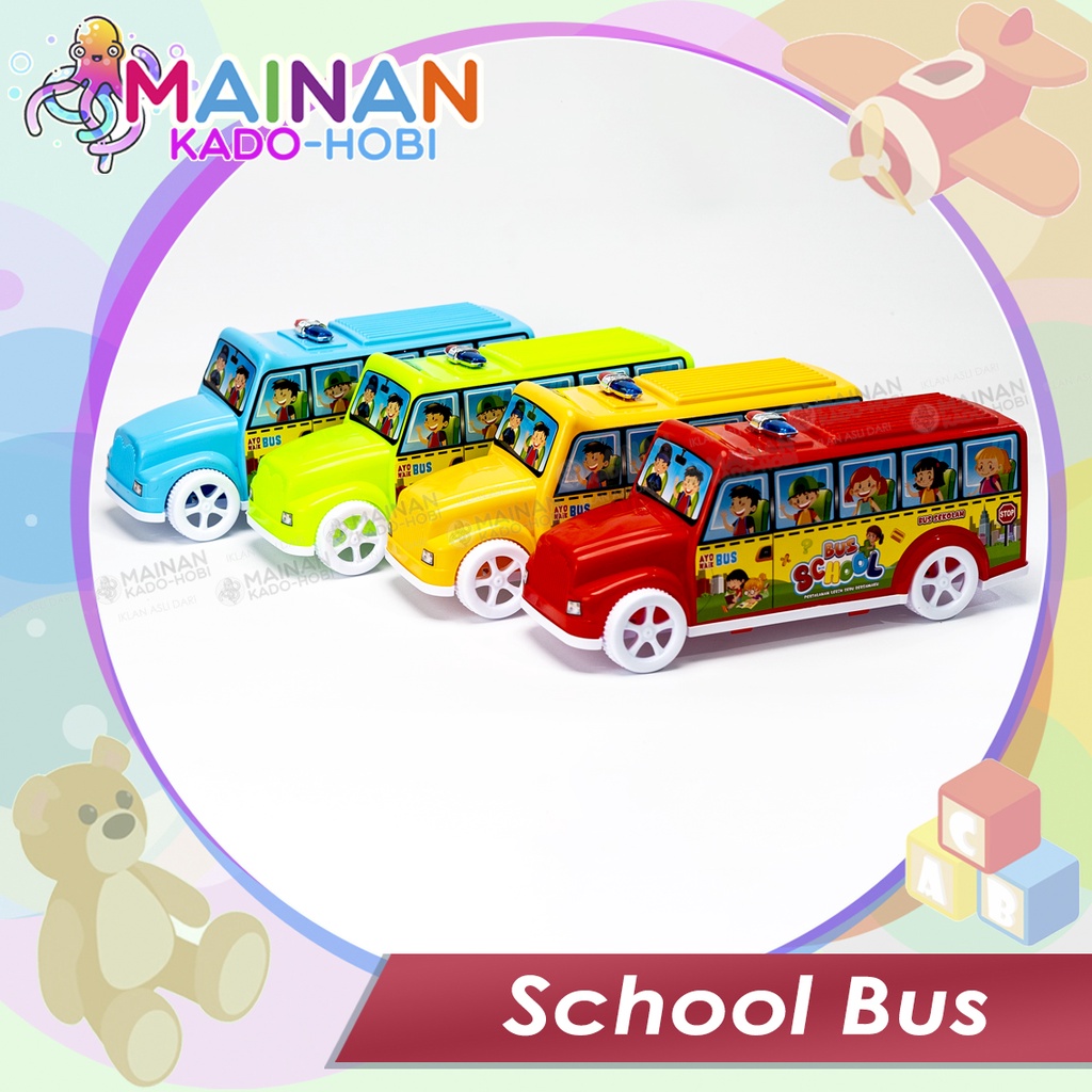 MAINAN ANAK EDUKASI DIECAST CAR MINIATUR BIS SEKOLAH SCHOOL BUS