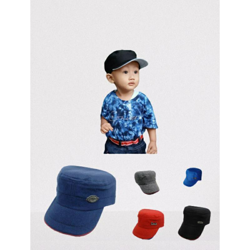 Topi anak kaos topi komando anak pin/ komando murah Grosir nyaman murah levis/Topi Bayi/Anak Model T