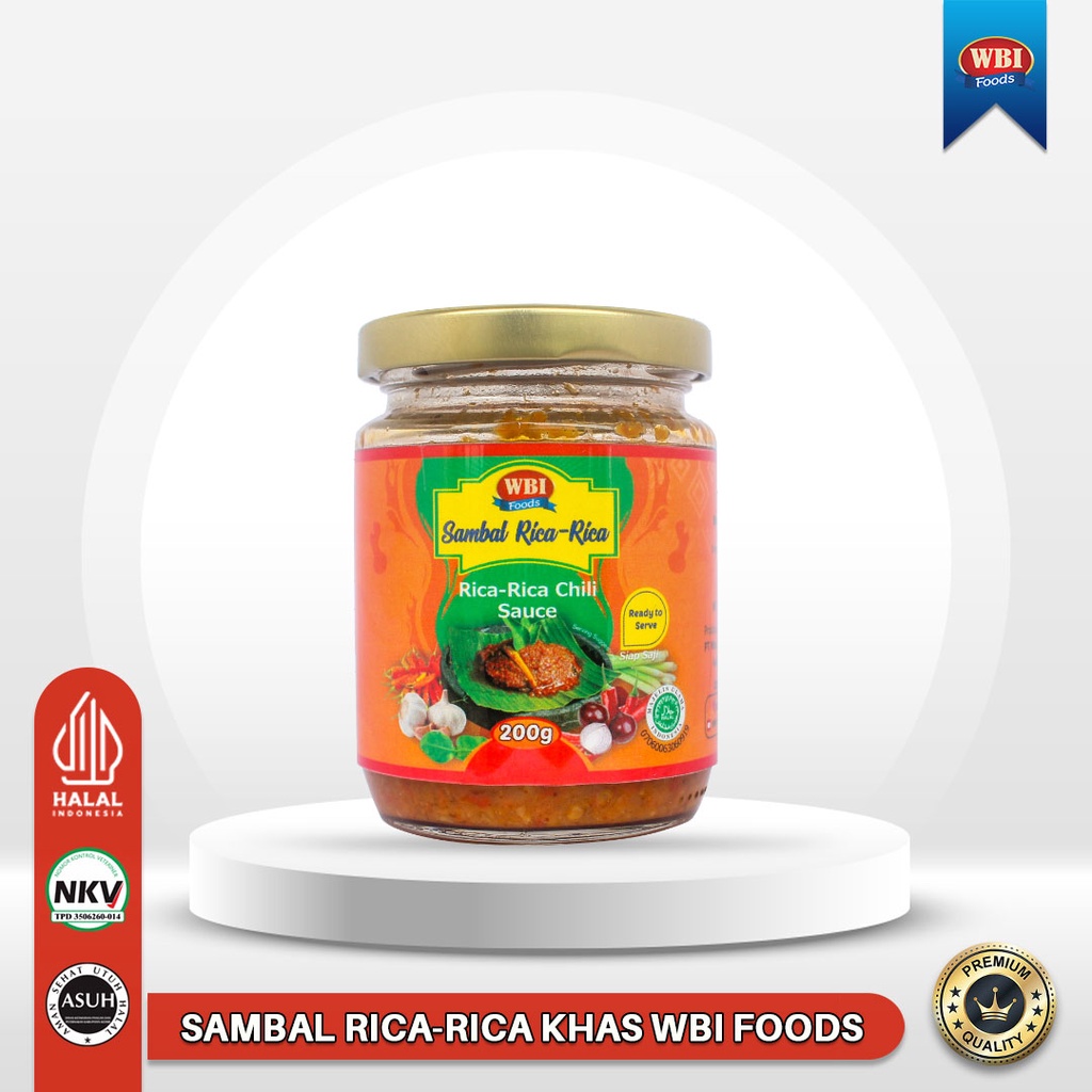 

Sambal Rica-Rica, Sambal Tradisional Khas WBI FOODS Botol Jar 200gr