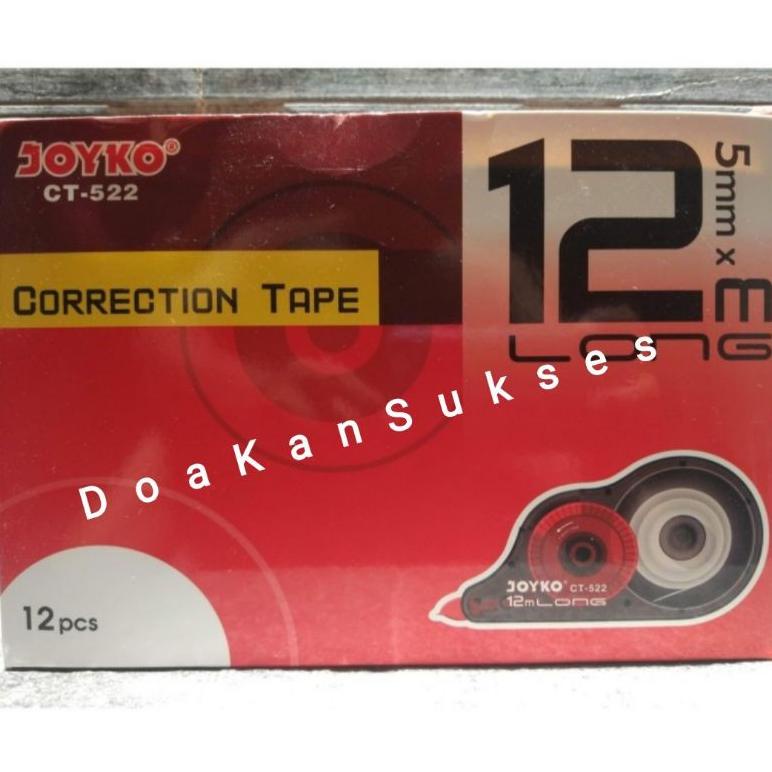 

CORRECTION TAPE TIPEX KERTAS JOYKO CT 522 PACK TERLARISS...,,,,,