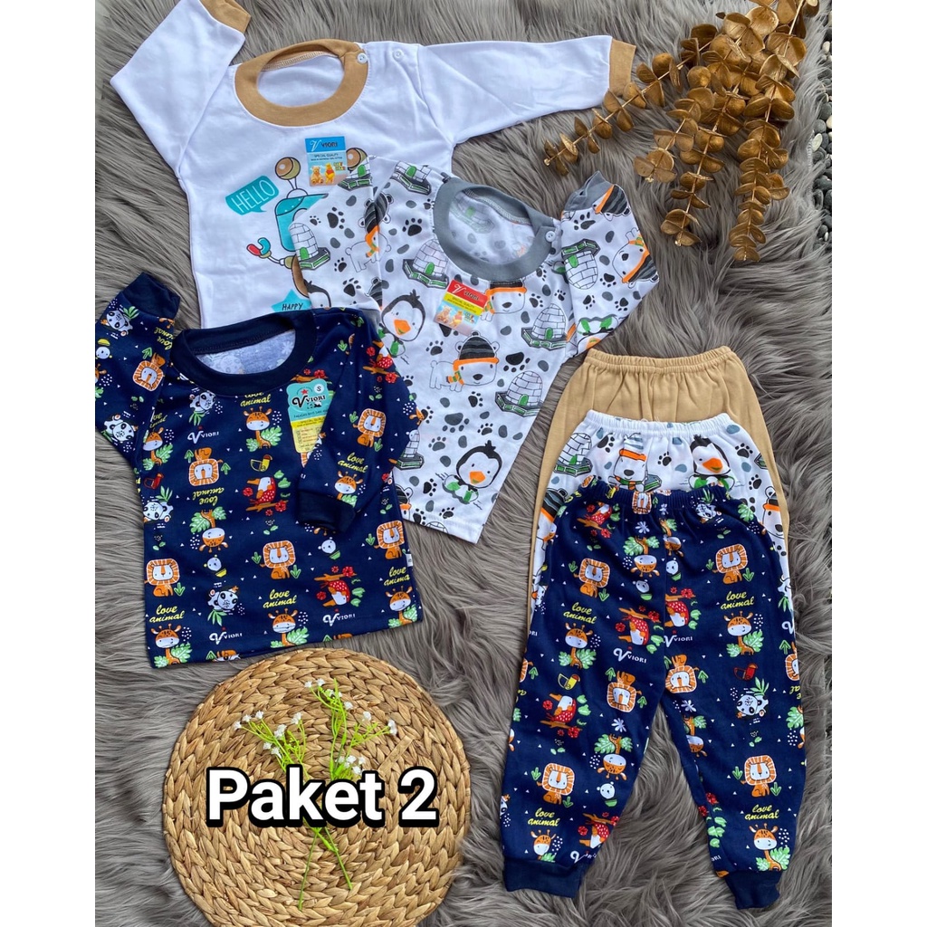 PAKET HEMAT (1) stelan baju bayi lucu dan murah  3-18 bulan 3 PCS