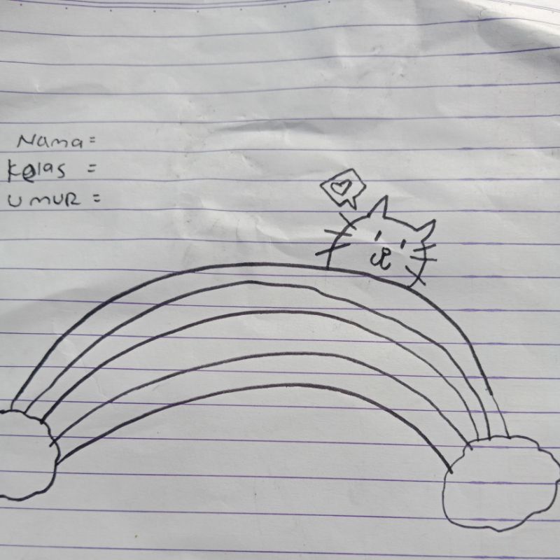 sketsa gambar lucu dan imut