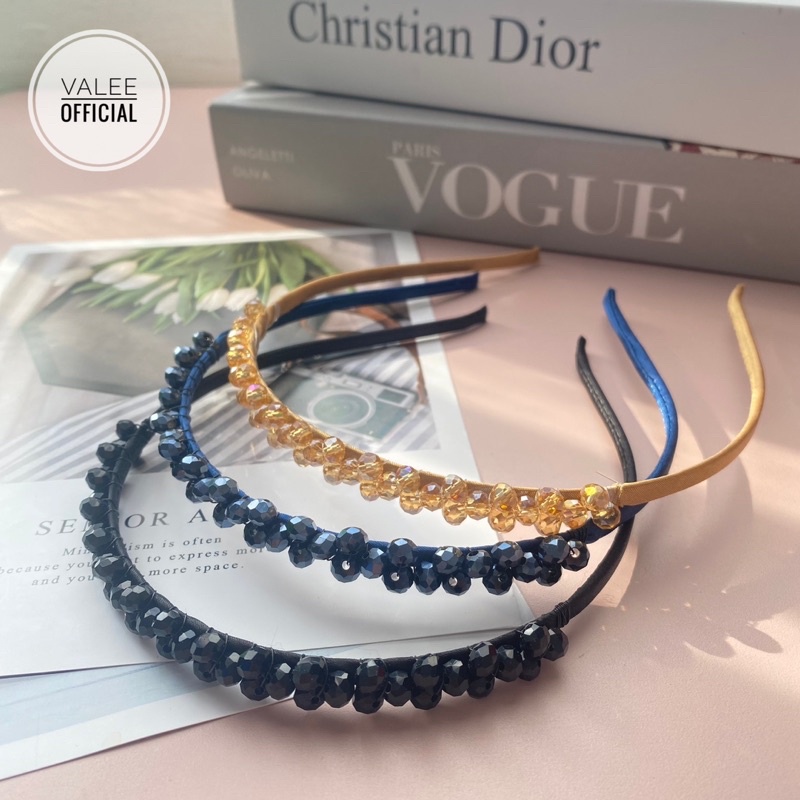 BANDO KOREA GLAMOUR BLINK BLINK MONTE MANIK IMPORT BANDANA ELEGANT AKSESORIS PESTA ETNIK VINTAGE KOREAN