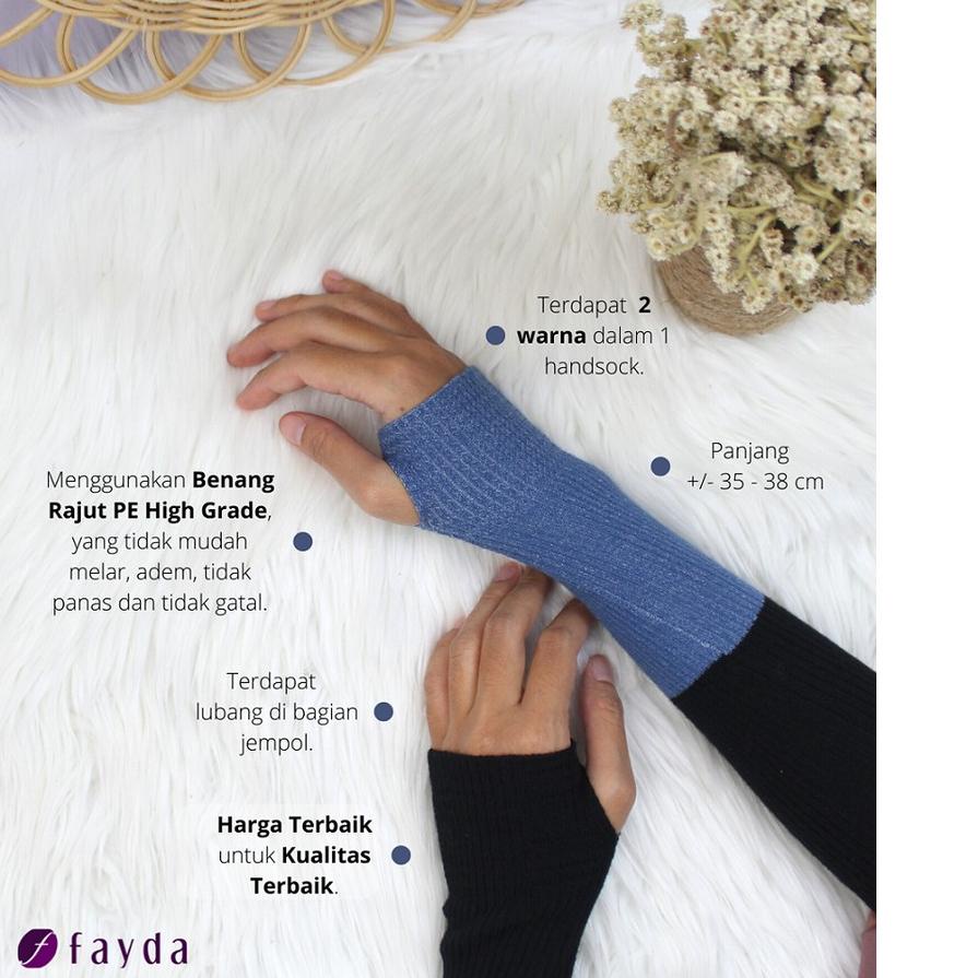 New FAYDA - Handsock rajut JEMPOL 2IN1 manset premium muslimah