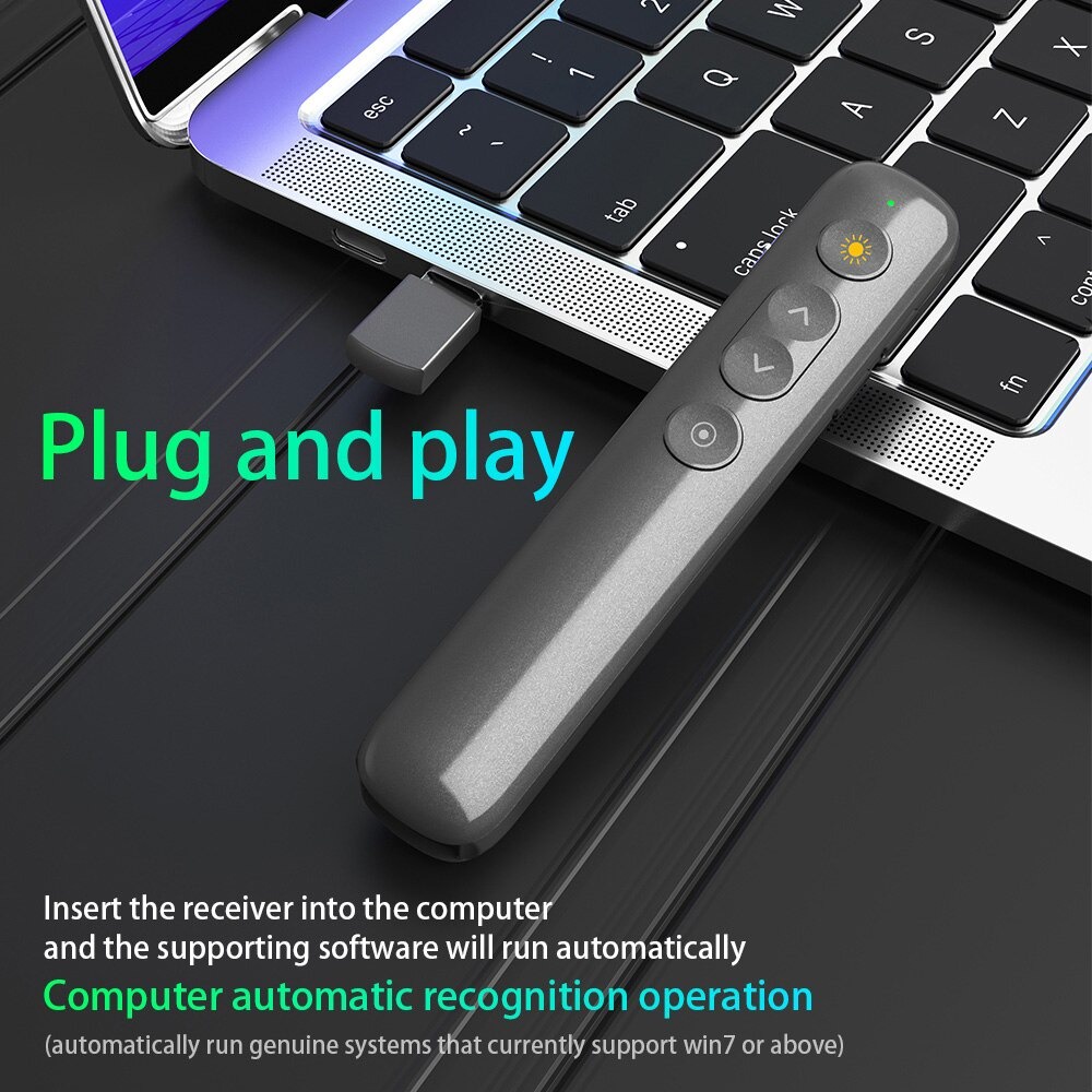 H91 Dual Laser Wireless Presenter Pointer Spotlight Air Mouse Remote