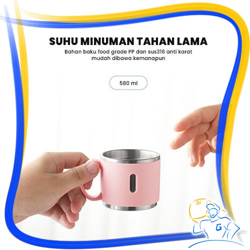 Botol Minum Termos Stainless Panas Dingin Thermos Vacuum Cup 500 ml