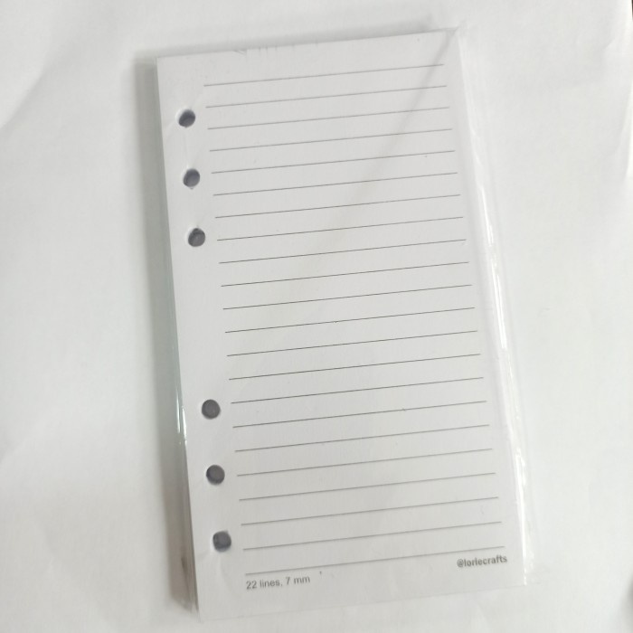 

REFILL PAPER BINDER LOOSE LEAF A6 RING 6 GARIS KERTAS A6R6 LC 100GSM