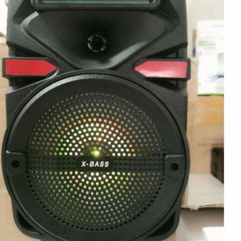 Paling Laku COD SPEAKER KARAOKE BLUETOOTH FLECO F-8808/F-8805 8.5 INCH X BASS BONUS MIC KARAOKE + ST