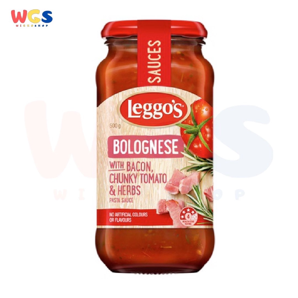 Leggo's Bolognese With Bacon, Chunky Tomato &amp; Herbs Pasta Sauce 500g