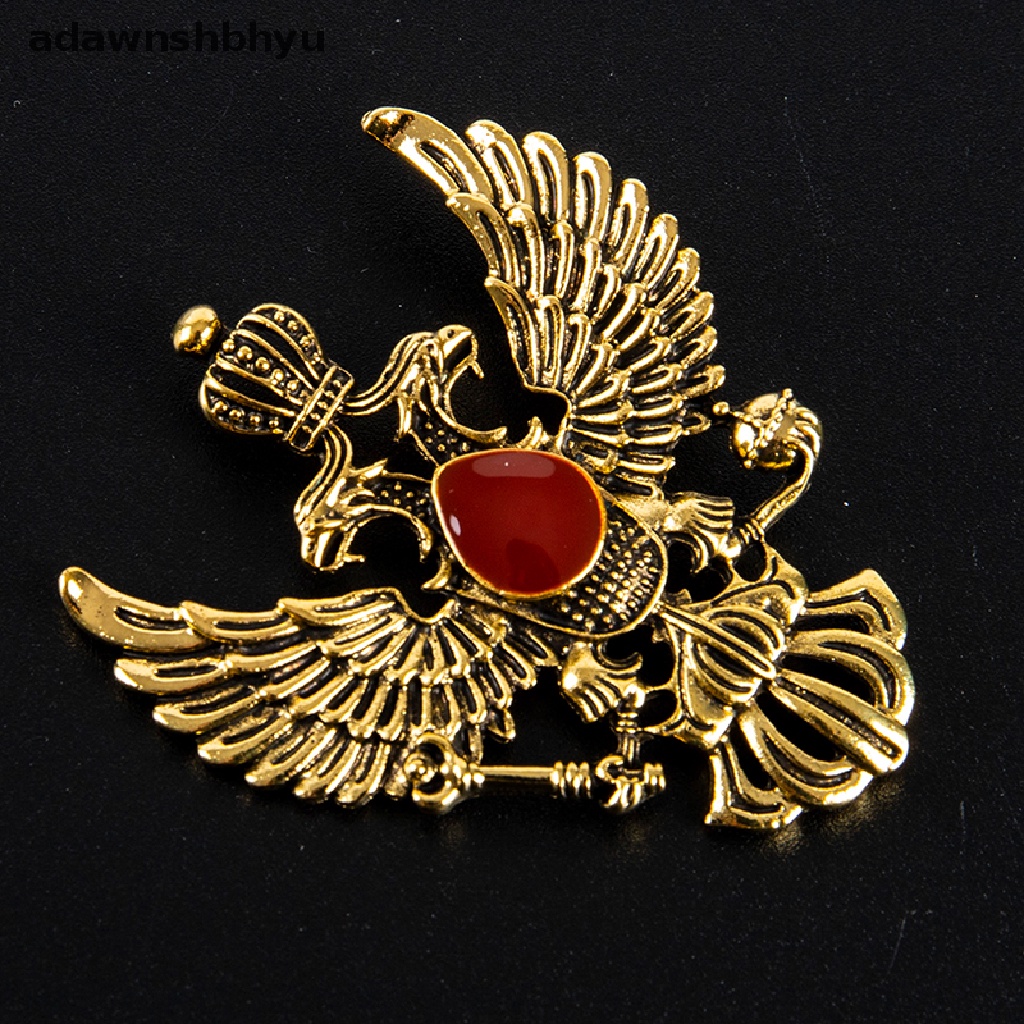 Adawnshbhyu Retro Wing Metal Pin Vintage Eagle Lencana Bros Mahkota Kerah Pin Pria Aksesori ID