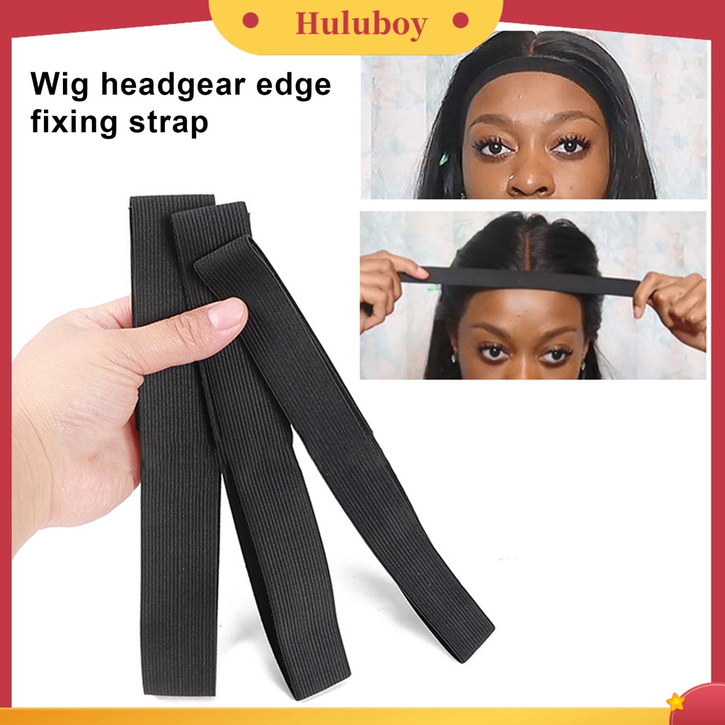 Pita Pengencang Wig Rambut Elastis Dapat Disesuaikan Warna Hitam Ukuran 2.5 / 3 / 3.5 / 4cm Untuk Wanita