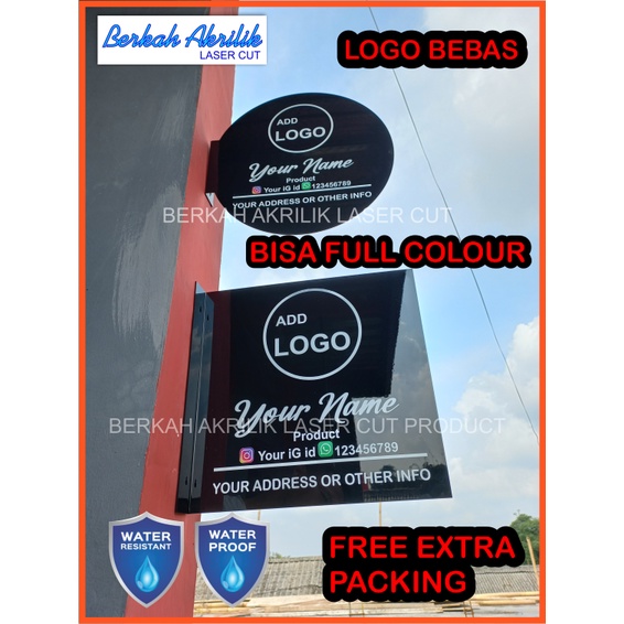 

signage akrilik - custom desain sendiri - sign board akrilik - akrilik besar - sign put your brand here