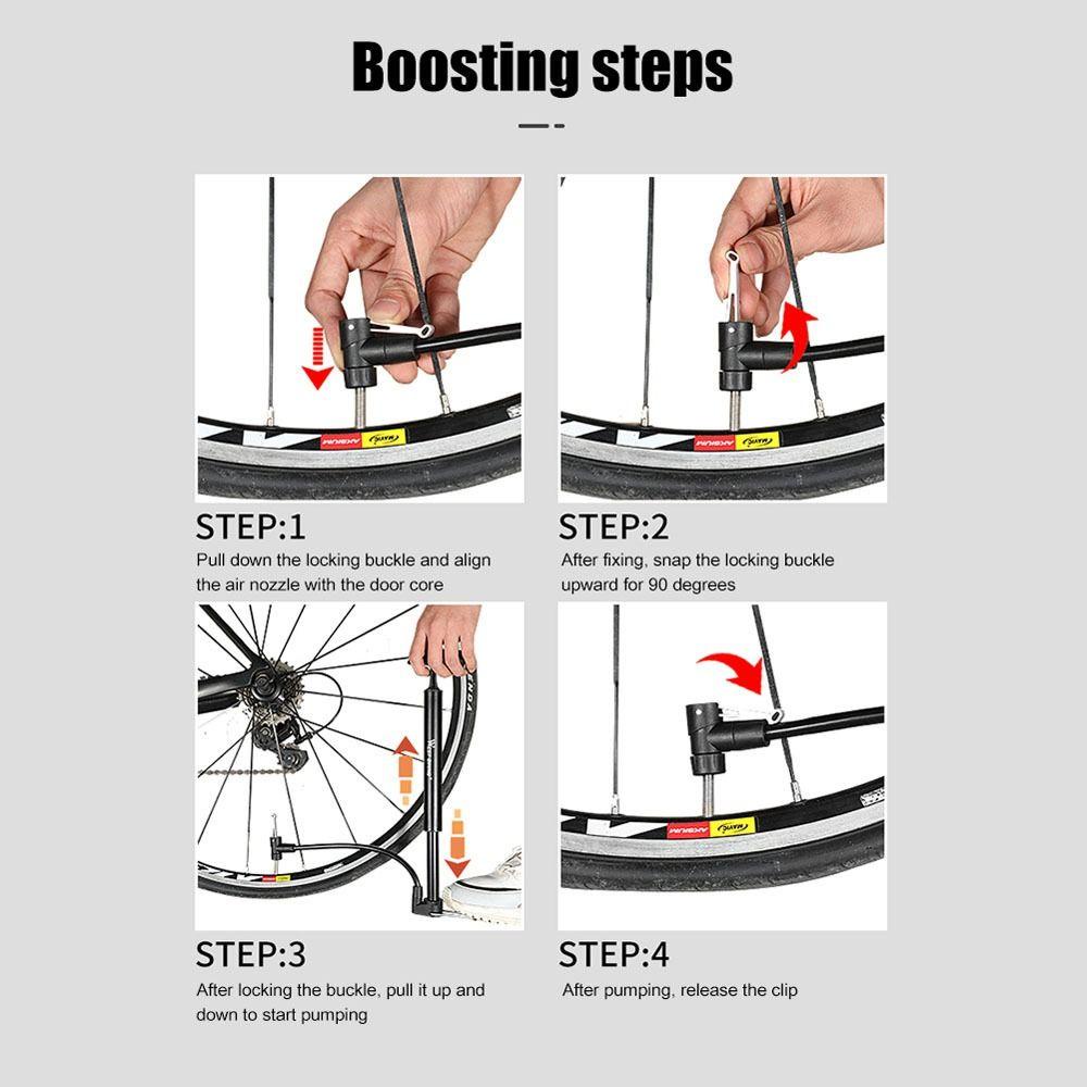 Lanfy Pompa Sepeda 120PSI Pompa Angin Sepeda Mini Pompa Bersepeda Pompa Ban Inflator Pompa Angin Tekanan Tinggi