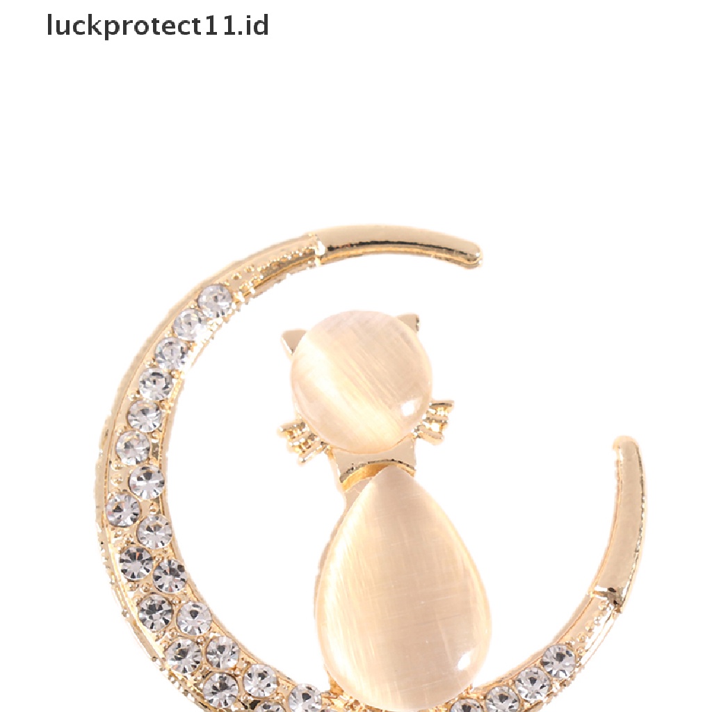 /Fashion Hot// Fashion// Berlian Imitasi Opal Kucing Bros Untuk Wanita Baroque Trendy Elegan Brooch Pin Hadiah.