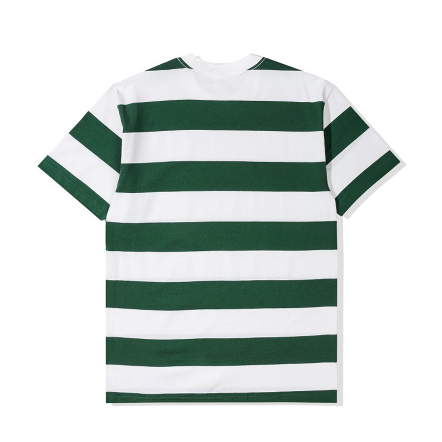 Kaos Striped 16s Real Heavy Goods Green White - Hijau Putih