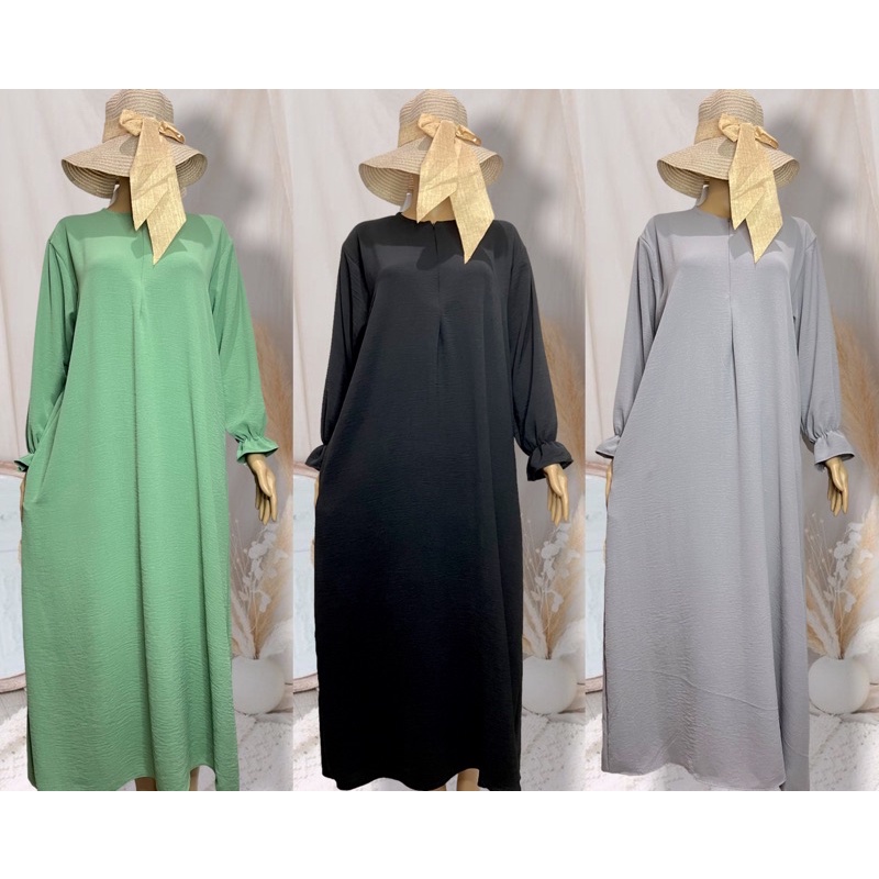 GAMIS CRINKLE BUSUI DAILY LD 120 PB 135 AIRFLOW PREMIUM SYARI