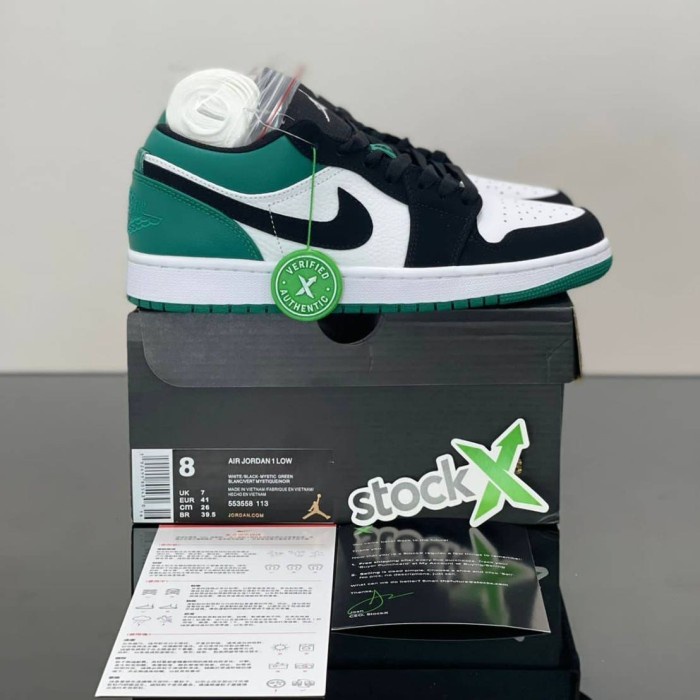 Sneakers Sepatu Nike Air Jordan 1 Low Mystic Green BNIB Original Branded Pria