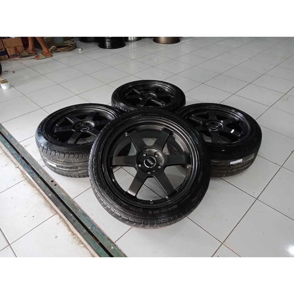 Jual Velg Second Racing Te37 SSW Ring 18 PCD 5x114 Ban 245 45 R18 Untuk ...