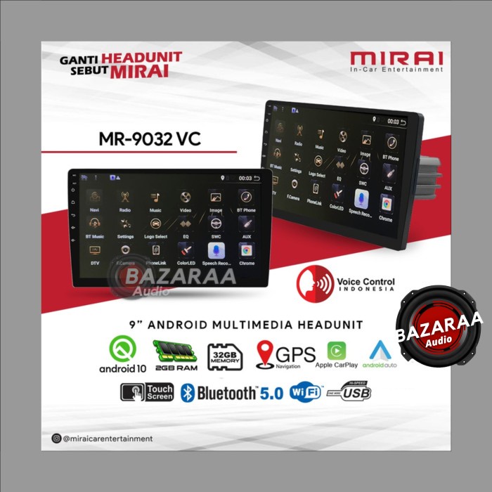 Head Unit MIRAI MR-9032VC Voice Command