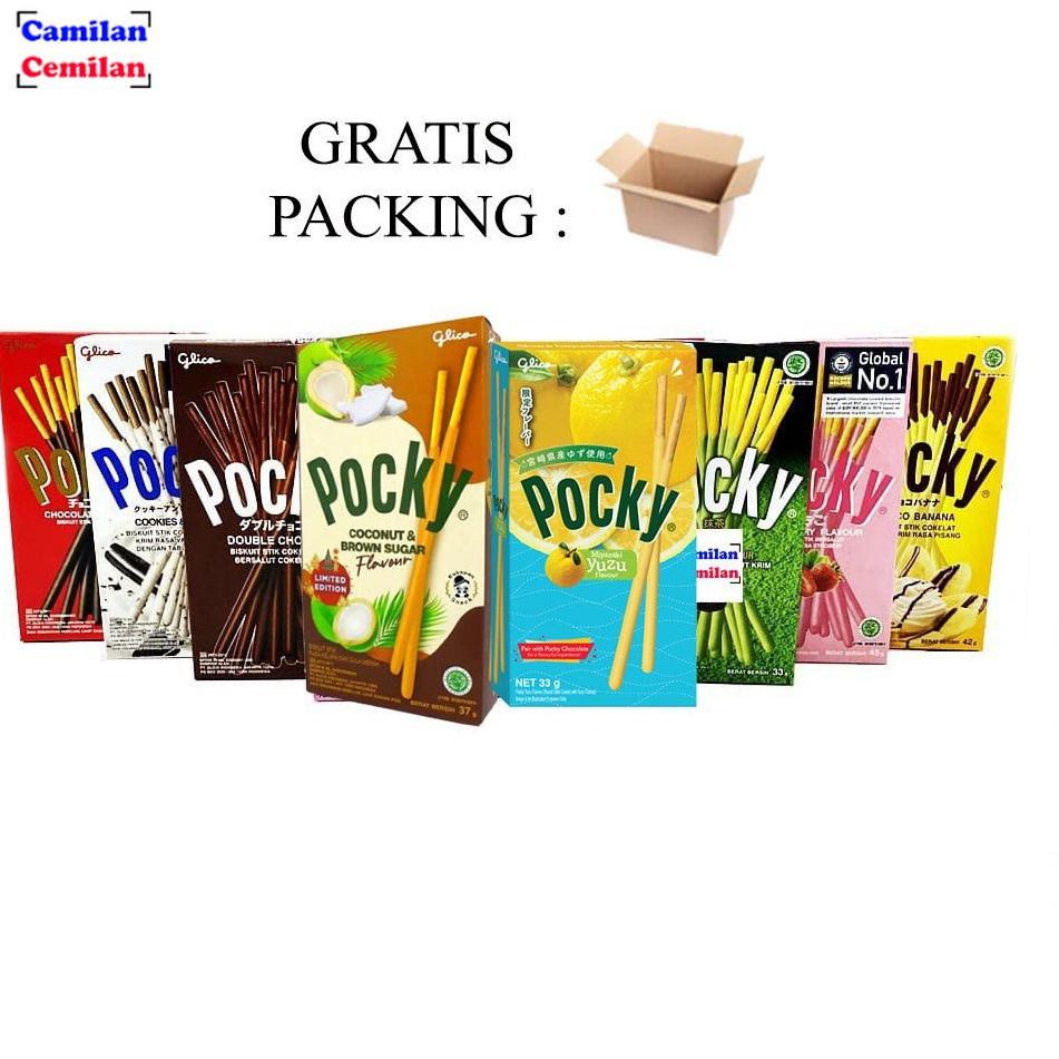 

(Seri(W73F)») Glico Pocky Regular 47gr / Biskuit Stik Salut Coklat banyak diminati