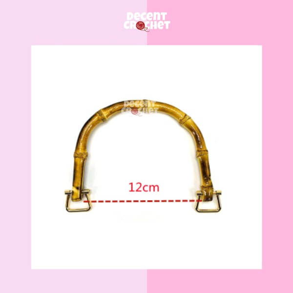 Handle Untuk Tas Material Bambu dan Kait Emas