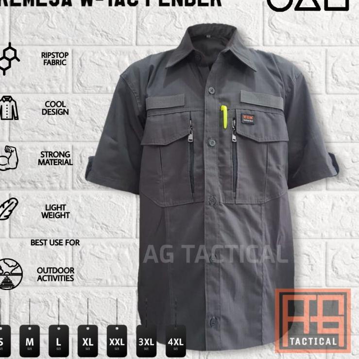 New Sale Kemeja Tactical W-Tac pendek | Baju Kemeja Tactical Lapangan | Polisi | Army | ripstok kota