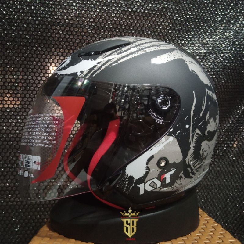 HELM KYT DJ MARU VENOM MOTIF HALF FACE ORIGINAL KYT VENOM