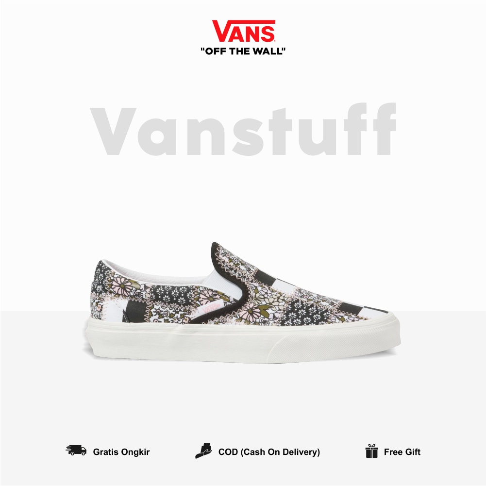 Vans Slip On Floral Patchwork Original 100% BNIBWT Wanita Global Market Authentic Guarated Vanss Slipon Ori Motif Pink Bunga