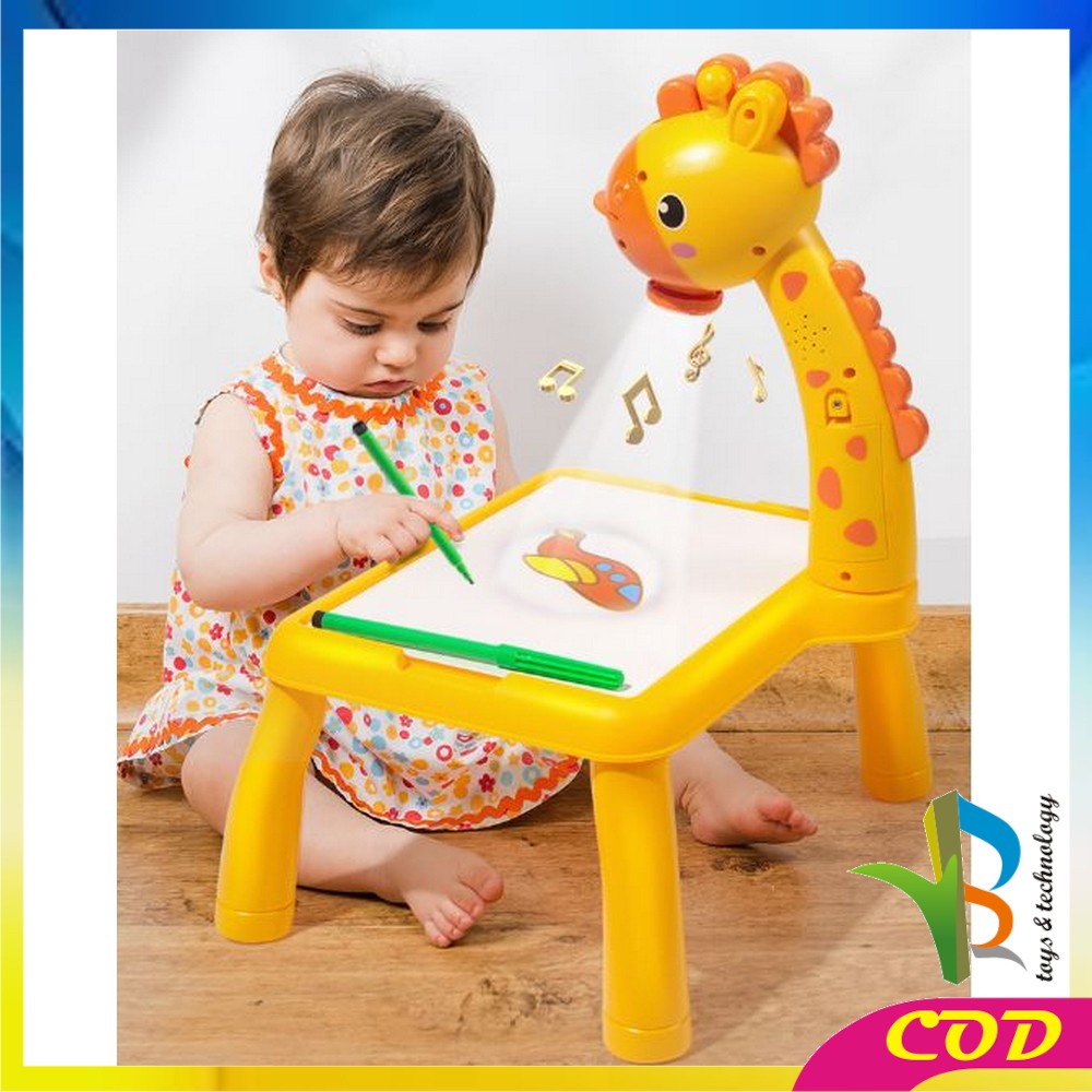 RB-M30-47 Mainan Learning Easel 3in1 Drawing Black &amp; White Board Magnet Anak | Papan Tulis Proyektor