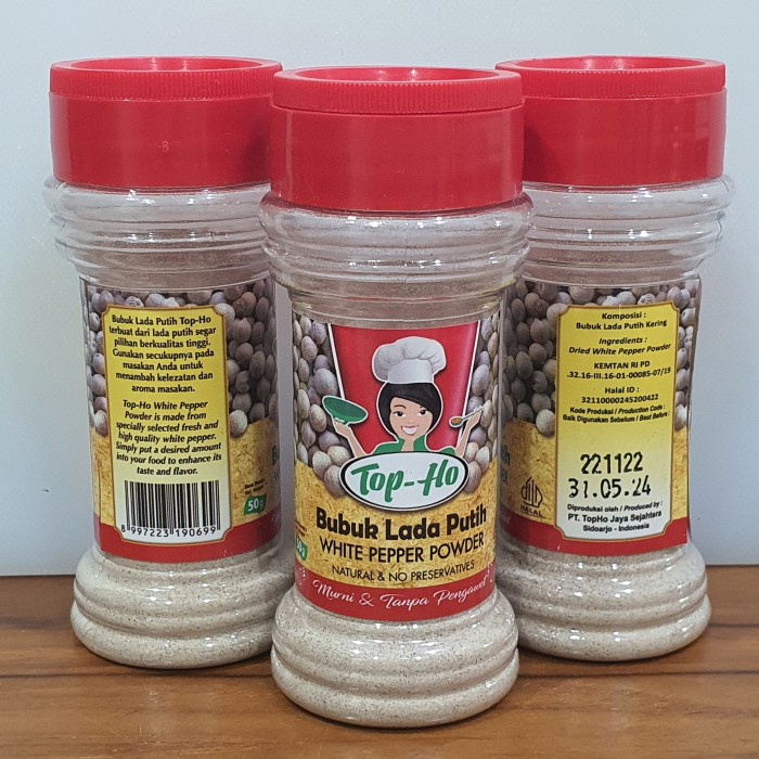 

TOPHO BUBUK LADA PUTIH / WHITE PEPPER POWDER 50g