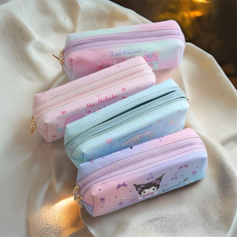 PENCIL CASE/ TEMPAT PENSIL MOTIF  KARTUN SANRRO PREEMIUM CCINAMOROLL MELODY KUROMI LUCU