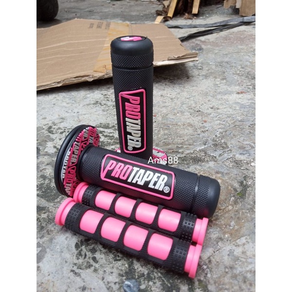 Sepaket Handgrip Motor Grip Protaper + Karet Handle Rem universal Motor Warna pink