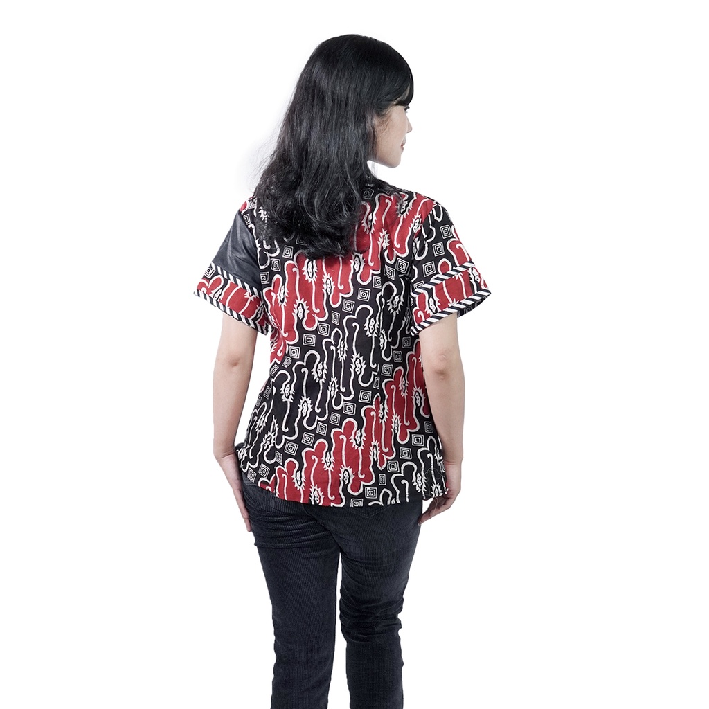 Batik Cap Couple Keluarga Blouse Atasan Dress Hem Simple Modern Family Pria Wanita