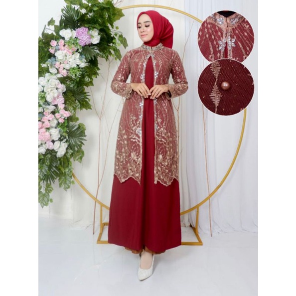 ALMEERA DRESS // BAHAN TILLE BORDIR MIX BORDIR PAYET // BAJU WISUDA // BAJU PESTA // KEBAYA MODERN // By Pelangi Jaya