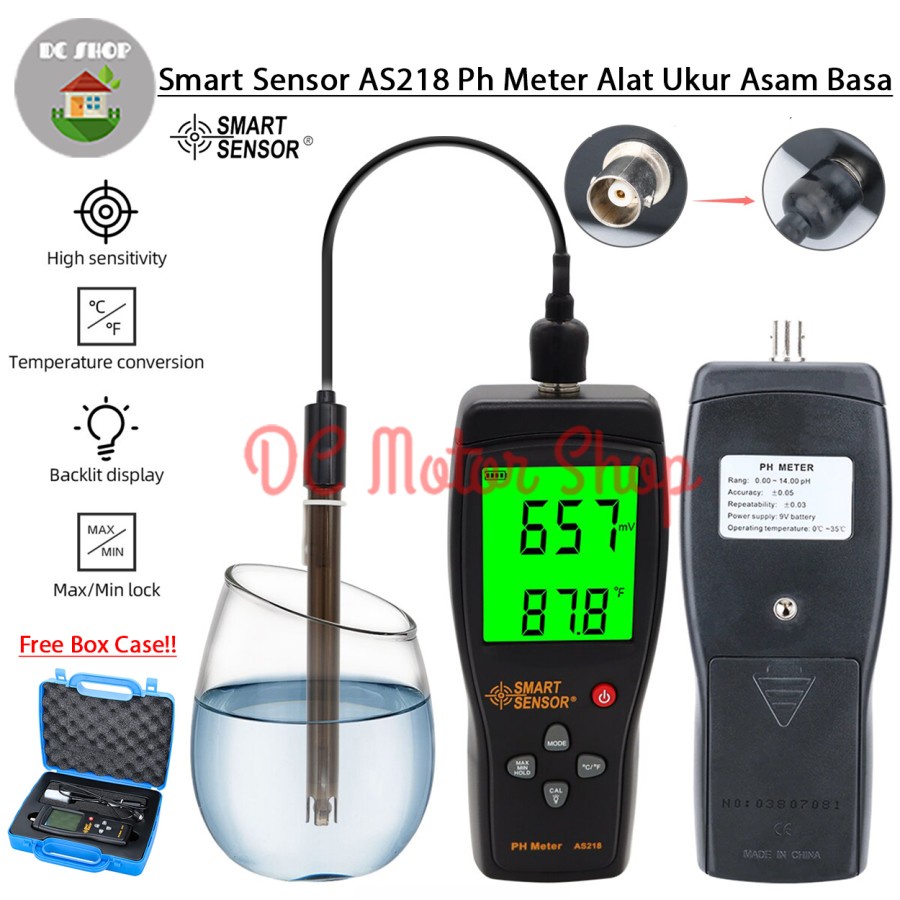 Jual Ph Meter Smart Sensor As Calibration Alat Ukur Asam Basa Ph Tester Shopee Indonesia