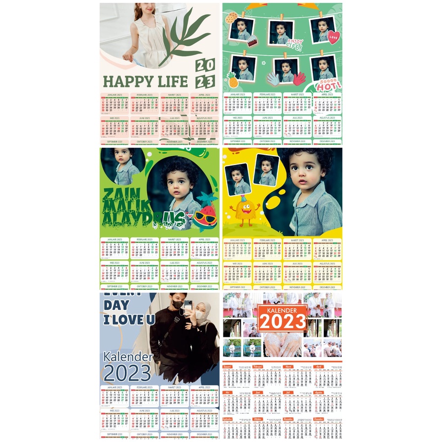 

Kalender Foto 2023 (CUSTOM) - KALENDER DINDING 2023 | kalender foto bebas murah | kalender karakter kartun