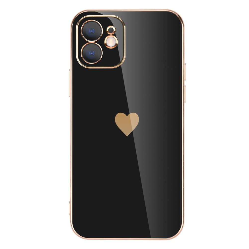 IPHONE Casing Ponsel Plating Solid Untuk Iphone13 14 Pro Max Pelindung Lensa Tritone Untuk Iphone12 11 Pro XS Max X XR 7 8 14 Plus Cover Case