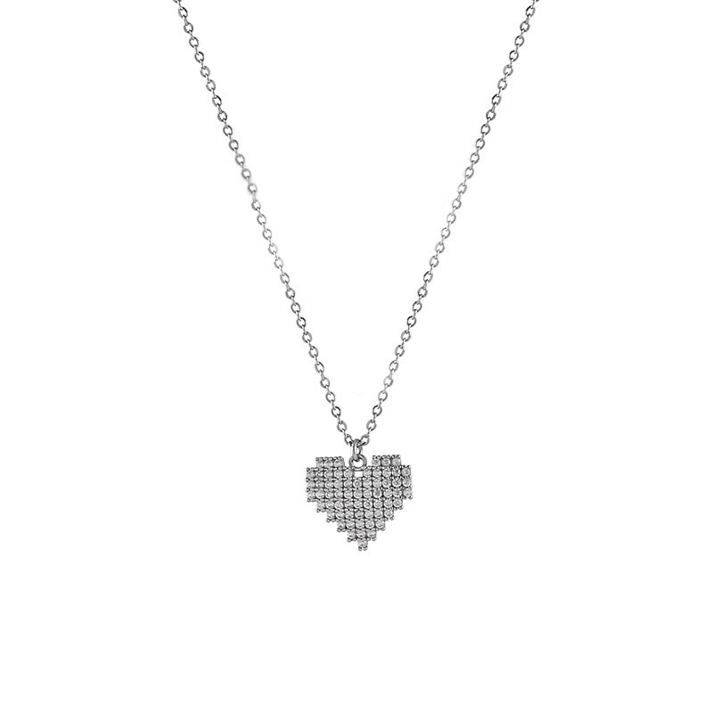 Versi Korea Dari Ins Cinta Berkilau Ganda Lapisan Kalung Perempuan Halo Gadis Perhiasan