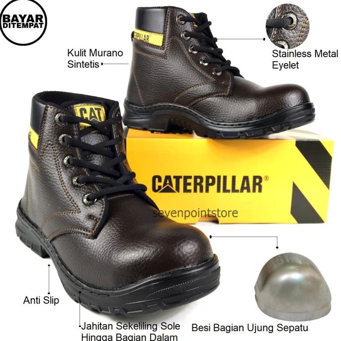 Sepatu Safety - Sepatu Caterpillar Safety Kerja Lapangan#Sepatukerja