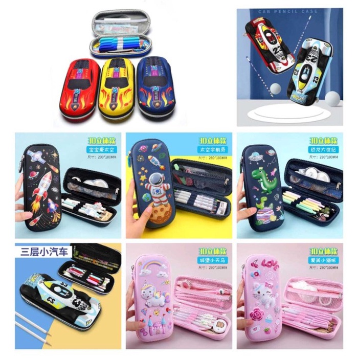 

Tempat Pensil Kotak Pensil 3D Anak Sekolah Tk Sd, Pensil Case 3D Bahan Eva