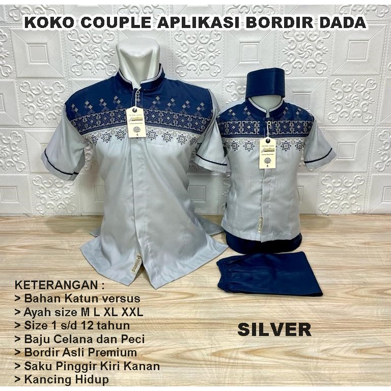 AGNINA_ Baju Koko Couple Ayah Anak Katun Model TERBARU