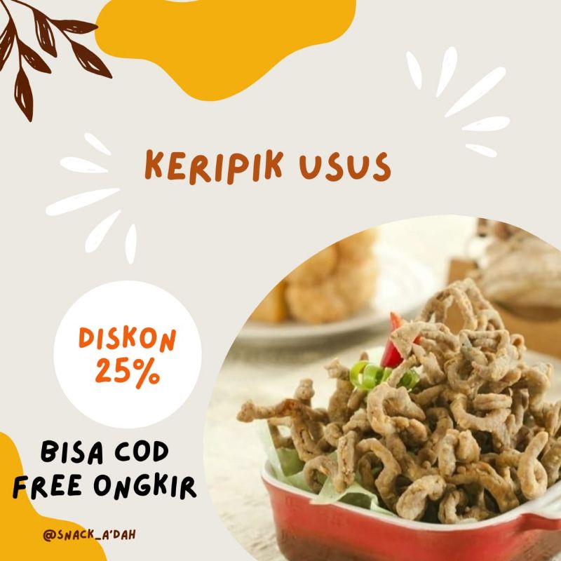 

Keripik Usus Ayam Crispy Original Asin Gurih Renyah Enak Murah