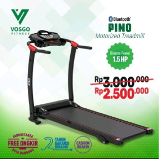 VOSGO Fitness Pino Alat Olahraga Treadmill Elektrik Treadmil Listrik 1,5 HP Murah