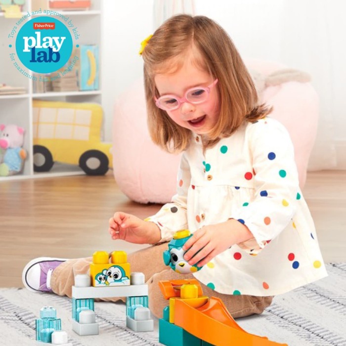 Mega Bloks Peek A Block (Artic Penguin Slide) - Mainan Balok Susun