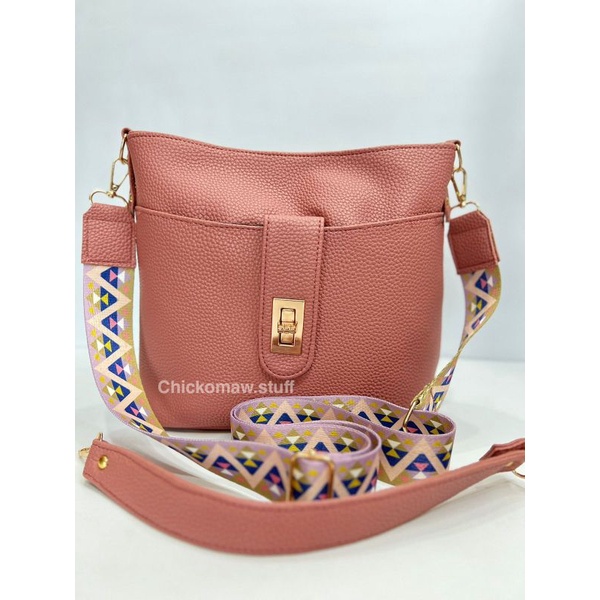 Slingbag Etern Kulit Jeruk Tas Wanita Murah Tali Motif