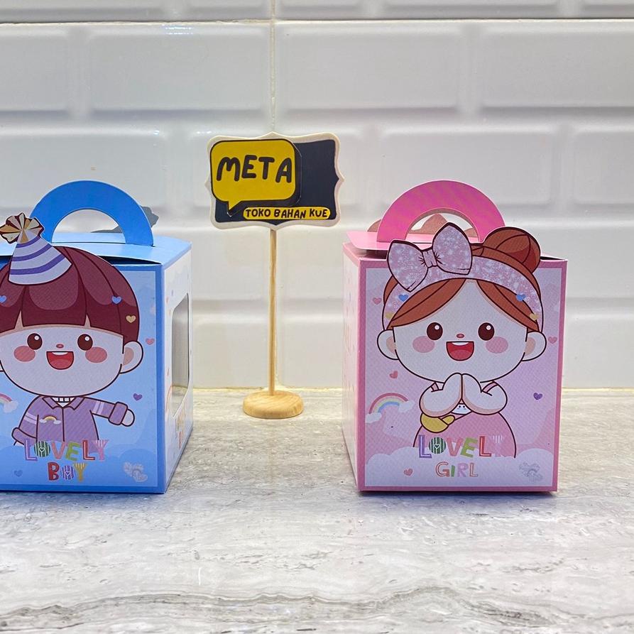 BestSeller 10PCS BOX CUPCAKE GIRL & BOY / DUS CUPCAKE / KOTAK CUPCAKE / KOTAK MUFFIN / GOODIE BAG / 