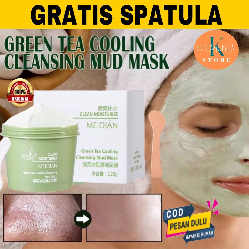 READY STOCK Masker Wajah Green Tea Cleansing Clay Mask 100GR Masker Wajah Green Tea Clay Mask Pore Clean Clay Mask 100GR