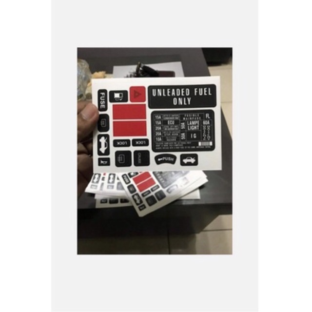 sticker stiker tombol panel Civic nouva nova grandcivic lx