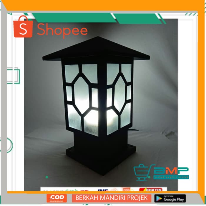 Lampu hias pilar pagar minimalis - Lampu hias pagar taman outdoor